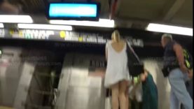 Girl in white skirt and high heels public voyeur porn darkside58 (3)