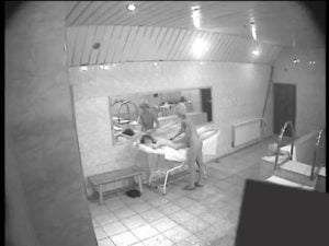 sauna hidden camera video