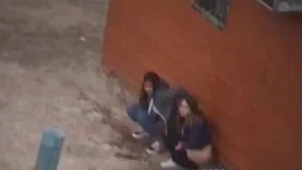 Watch GalicianGotta14 Bitches pee outside a building voyeur porn ...