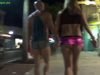 93 no pantie and microskirt on street slut