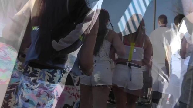 476 LIC line busted whote shorts