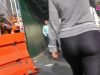 9 black chick in grey leggings