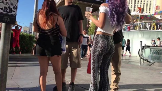 0002 leggings booty jiggle candid walking hidden cam follow street unaware asian sexy