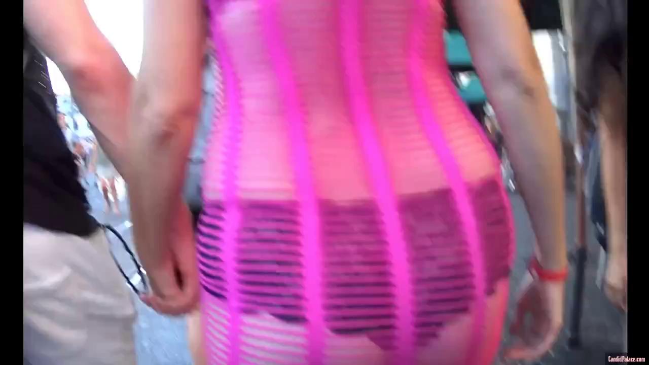 Watch 210 sexy pink dress voyeur video at Voyeurex photo